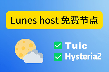 LunesHost免费容器一键部署 TUIC/Hysteria2